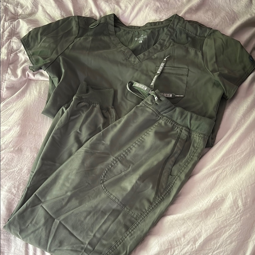 Olive Green Scrub Set